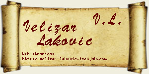 Velizar Laković vizit kartica